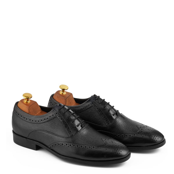 Wingtip Handmade Solid Leather Oxford Shoe