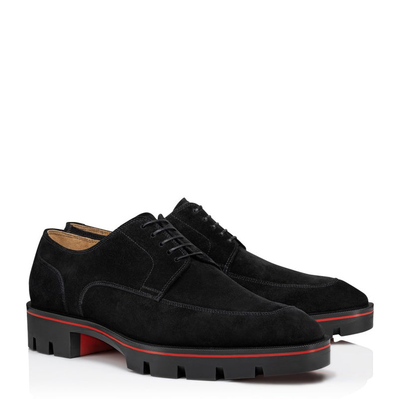 Men Suede Lace-Up Leather Derby Shoes