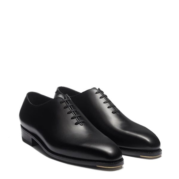 Plain Polished Leather Wholecut Oxford Shoes