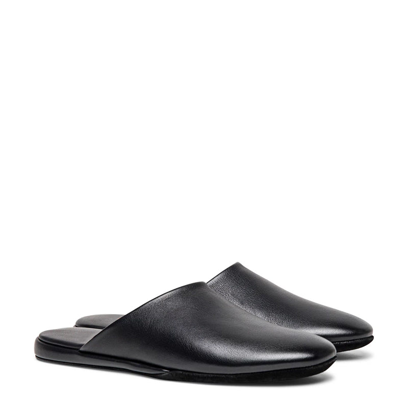 Men Striped Slip-On Leather Slippers