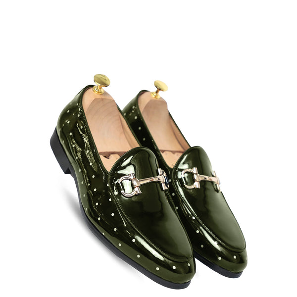 Mikey Patent Wine Slip on Shoes
