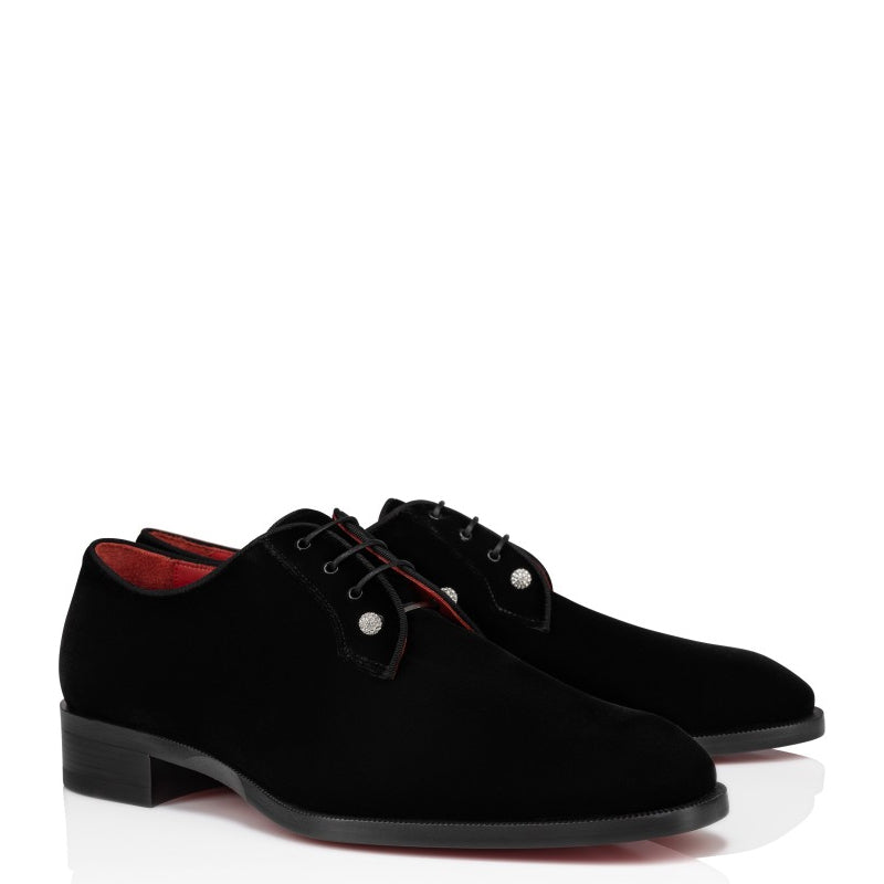 Suede Velvet Leather Derby Shoes For Men