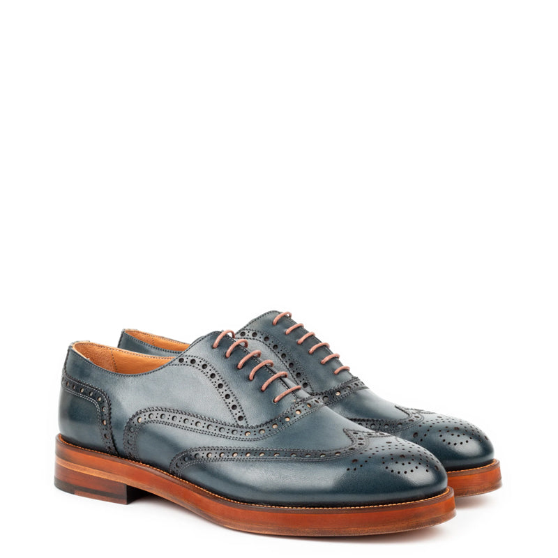 Classic Design Wingtip Pure Leather Oxford Shoe Red