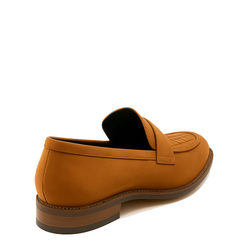 Suede Royale Leather Printed Tan Loafer