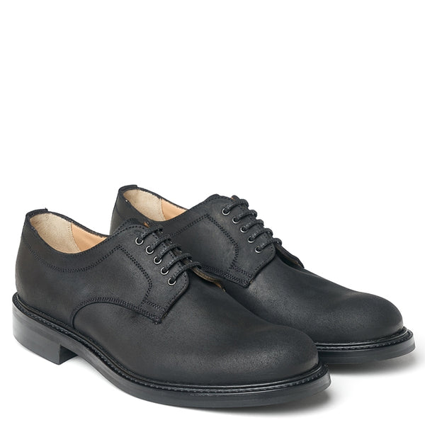 Premium Leather Formal Derby Shoes For Men - Black