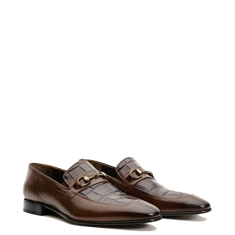 Black Men s Leather Slip On Shoe