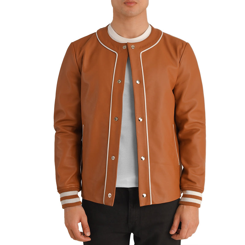 Willis Leather Bomber Jacket For Men