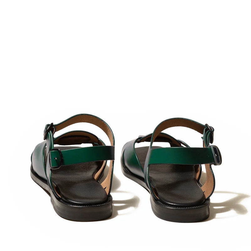 Men's Square-Toe Green  Fisherman Sandal