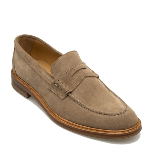 Lucent Step Suede Loafers - Tan