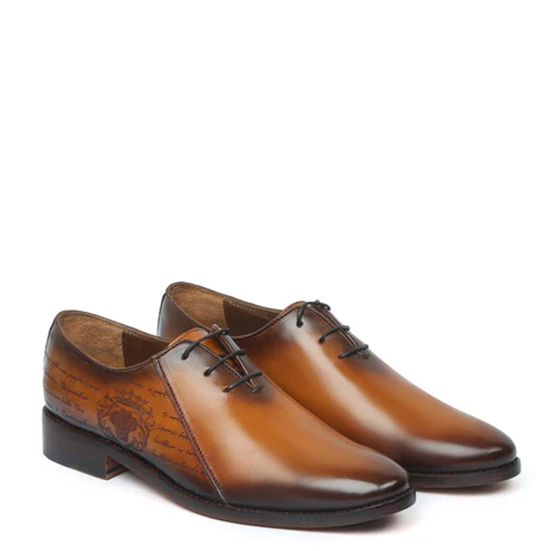 Leather Lace-Up Oxford Shoes For Men