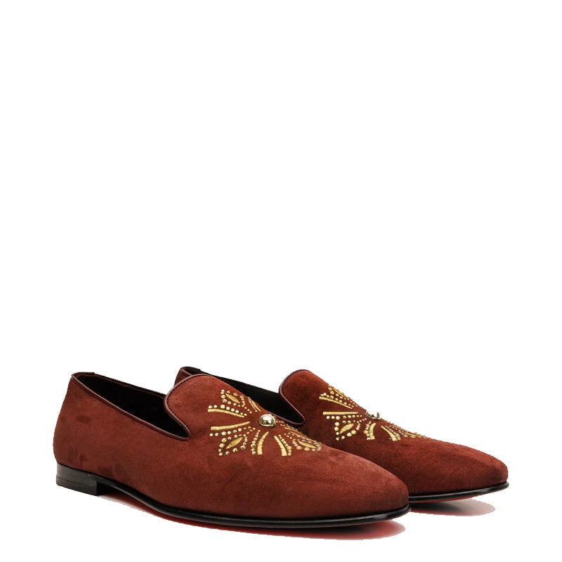 Black Suede Slip on Loafer Men Shoe