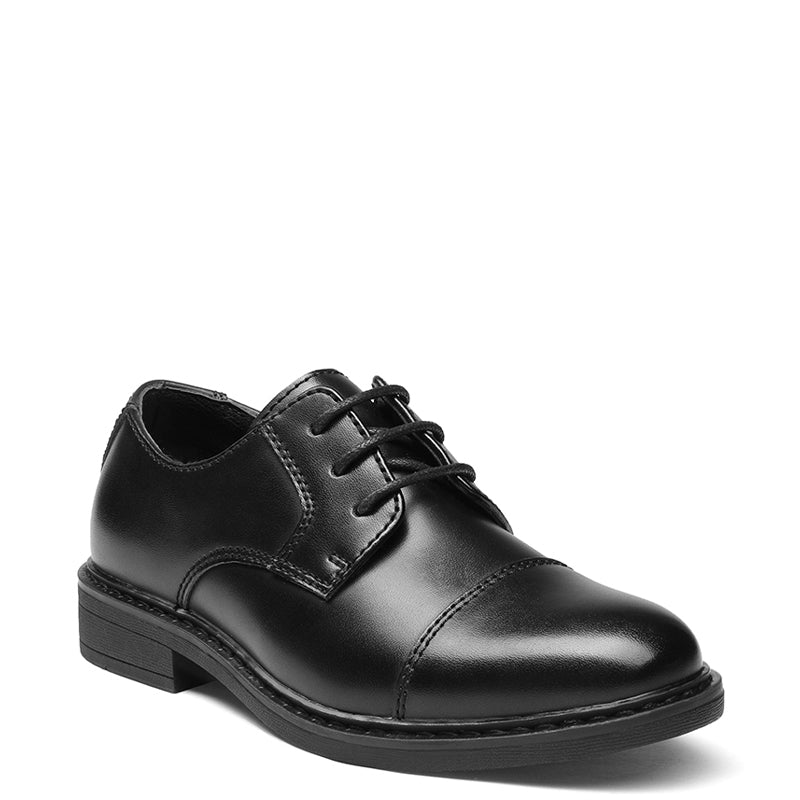 Boys' Vegan Leather Cap-Toe Dress Shoes