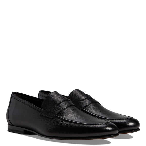 Premium Leather Penny Loafer For Men - Black