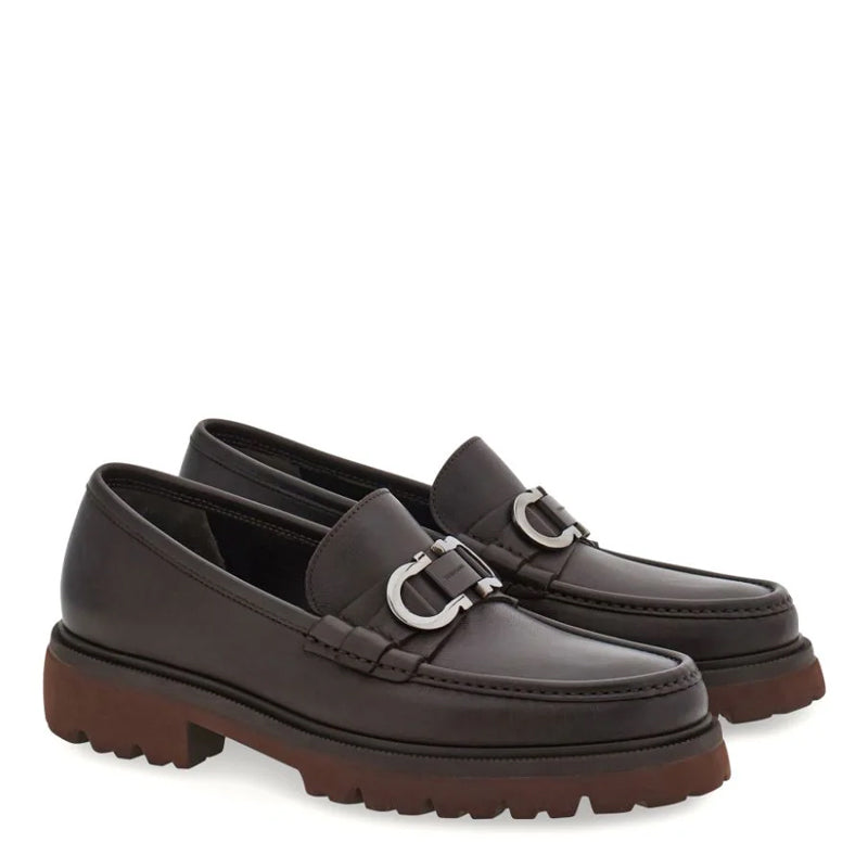 Lug Sole Leather Loafer