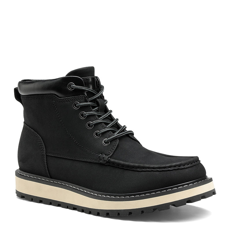 Mens Moc Toe Boot Fashion Comfort Casual Wedge Boot