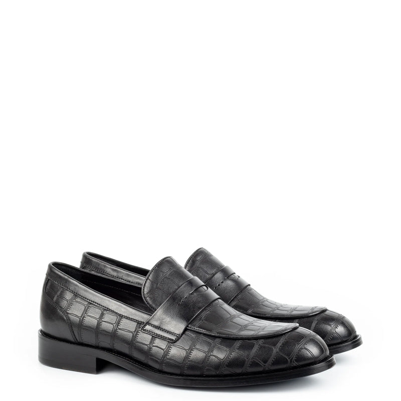Handmade Pure Solid Leather Penny Loafer