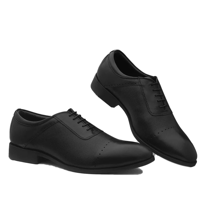 Leather Textured Oxford Shoes For Men