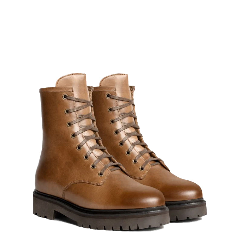 Men High-Top Leather Combat Boots