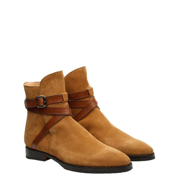 Premium Jodhpur Suede Ankle Boots - Tan