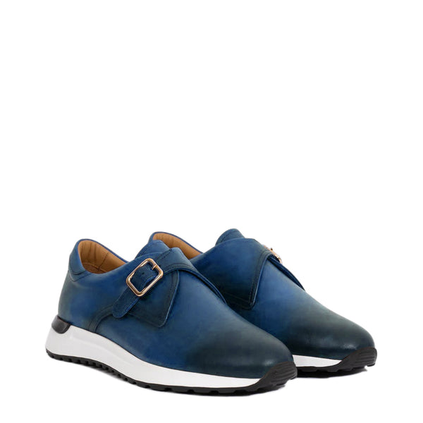 Leather Men Loafer - Blue