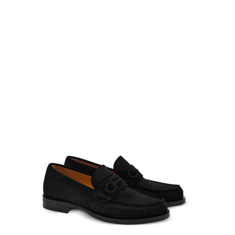 Brown Fort Ricamo Suede Loafers for Men