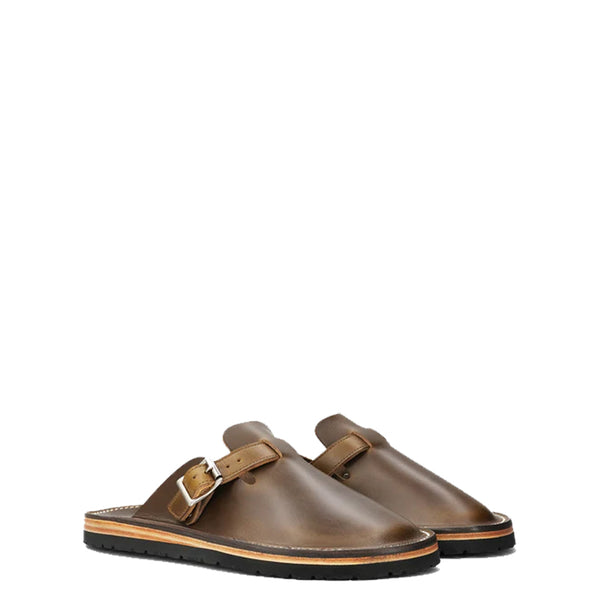 Buckle Clogs Slit Sandal Tan - Tan