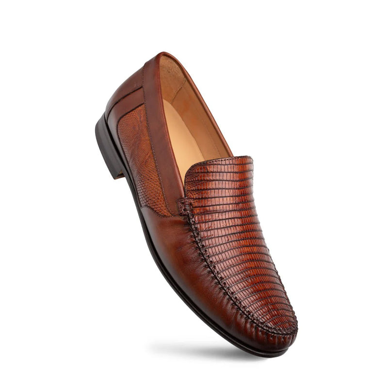 Croc-Embossed Leather Penny Loafers