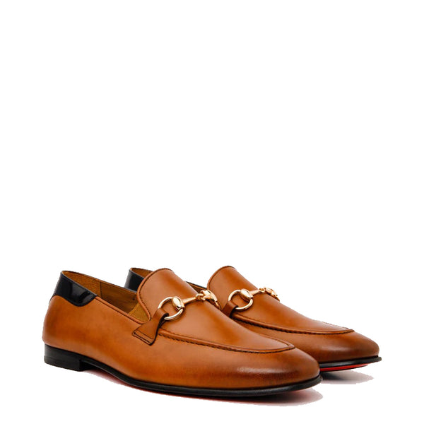 Leather Bit Loafer Men s Shoe - Brown