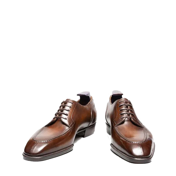 HandPainted Wholecut Split Toe Leather Oxford Shoe