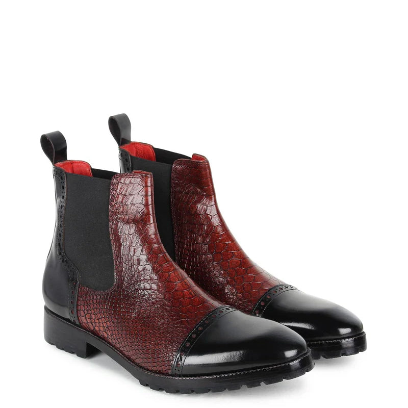 Captoe Leather Chelsea Boots For Men