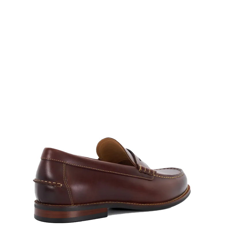 Leather Penny Trim Loafers For Men