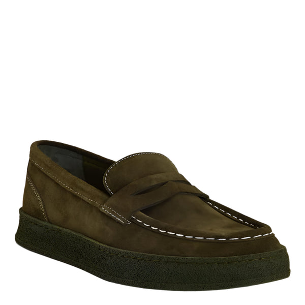 Men s Suede Casual Loafer - Green