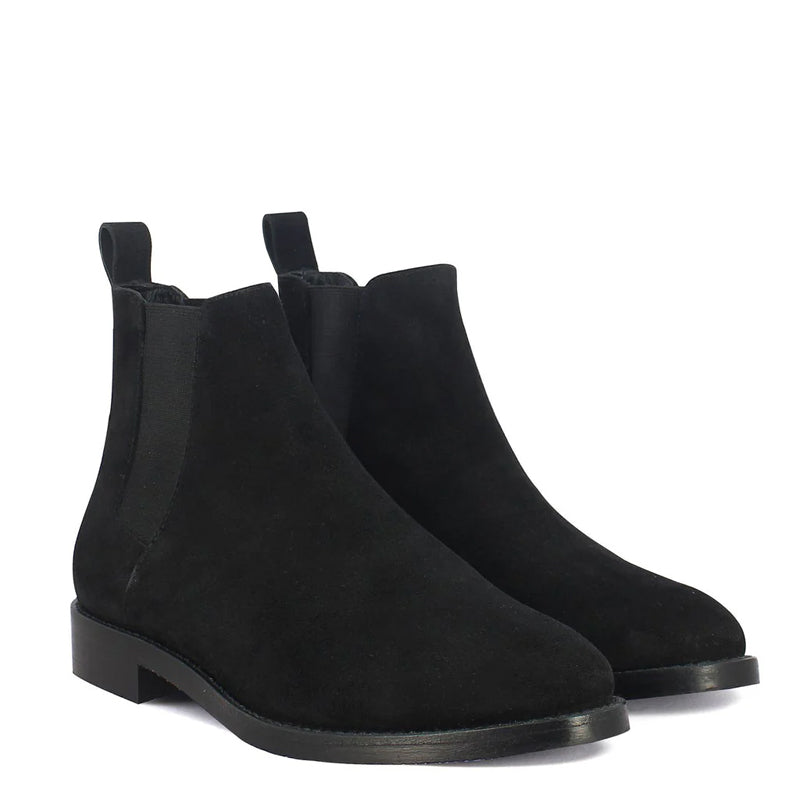 Men Solid Suede Leather Chelsea Boot
