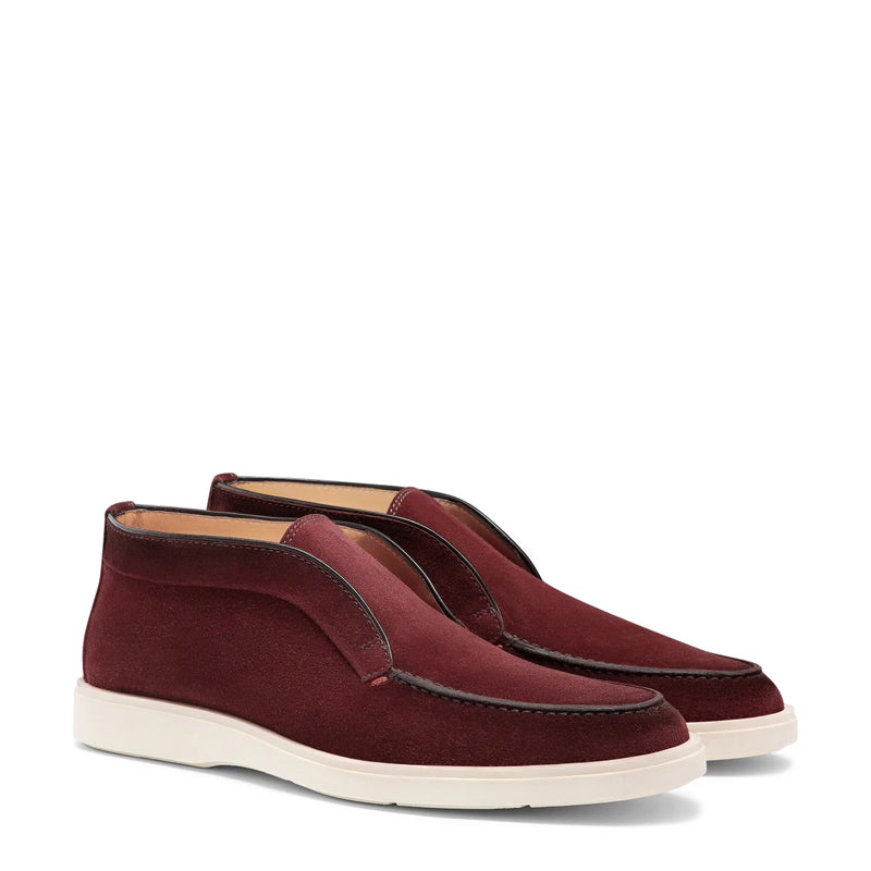 Burgundy Suede Loafer For Men