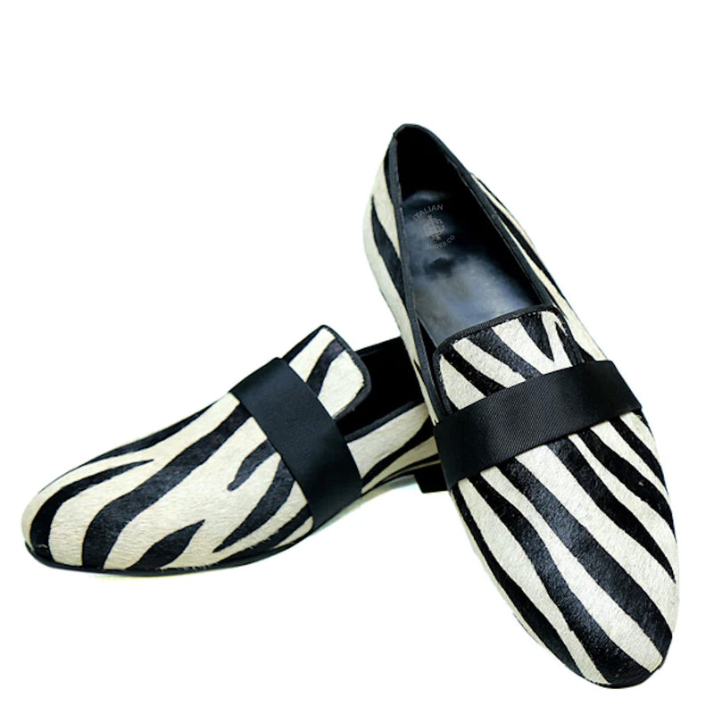 Zebra Stripe Print Loafer