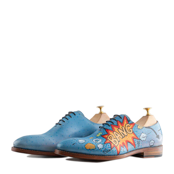Comic Arctic Wholecut Leather Oxford Shoes