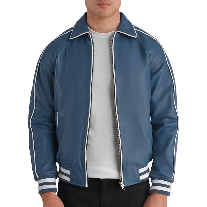 Cooper Leather Varsity Jacket For Men