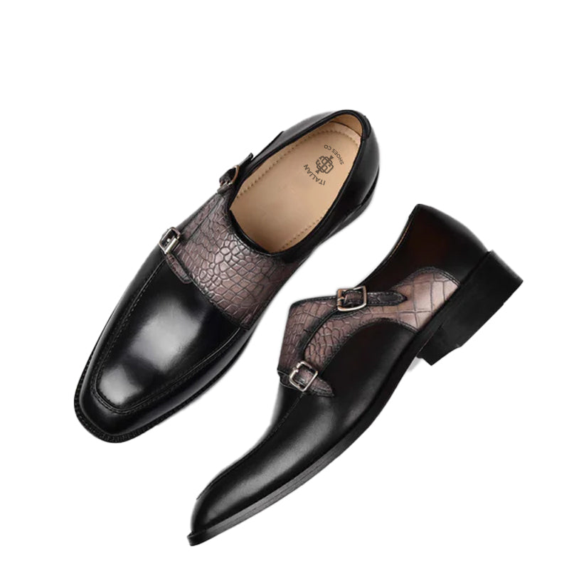 Premium Leather Double MonkStrap Shoes For Men