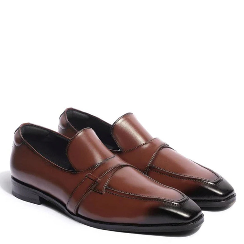 Classic Design Polished Shiny Leather Loafer
