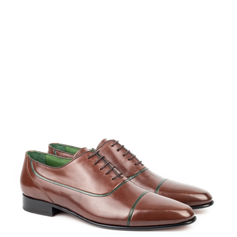 Premium Shiny Leather Lace-Up Formal Oxford Brown Shoe