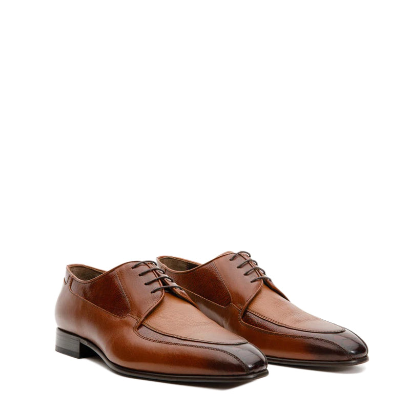Black Leather Derby Men Shoe