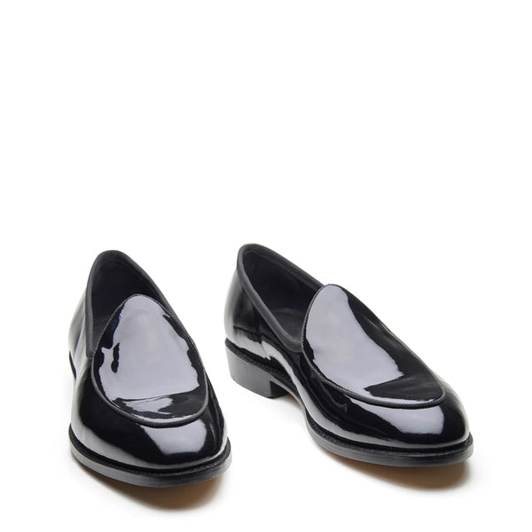 Men s Patent Loafers Slip on Shoe