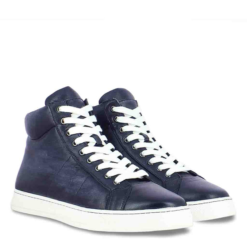 Lace Up Leather Handcrafted Burgundy Sneaker