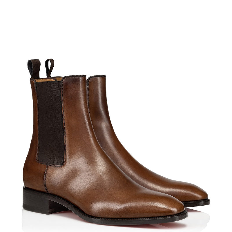 Classic Polished Italian Leather Stylish Chelsea Boots