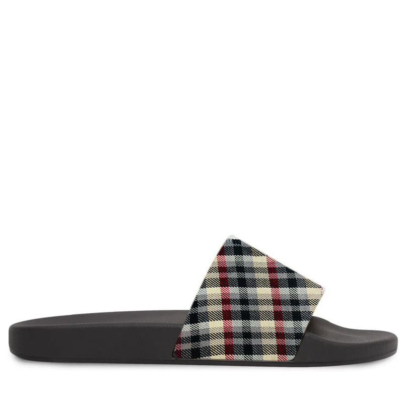 Men's Checked Pattern Proof Slides