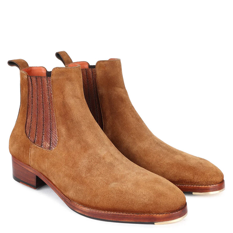 Men Suede Leather Chelsea Boots