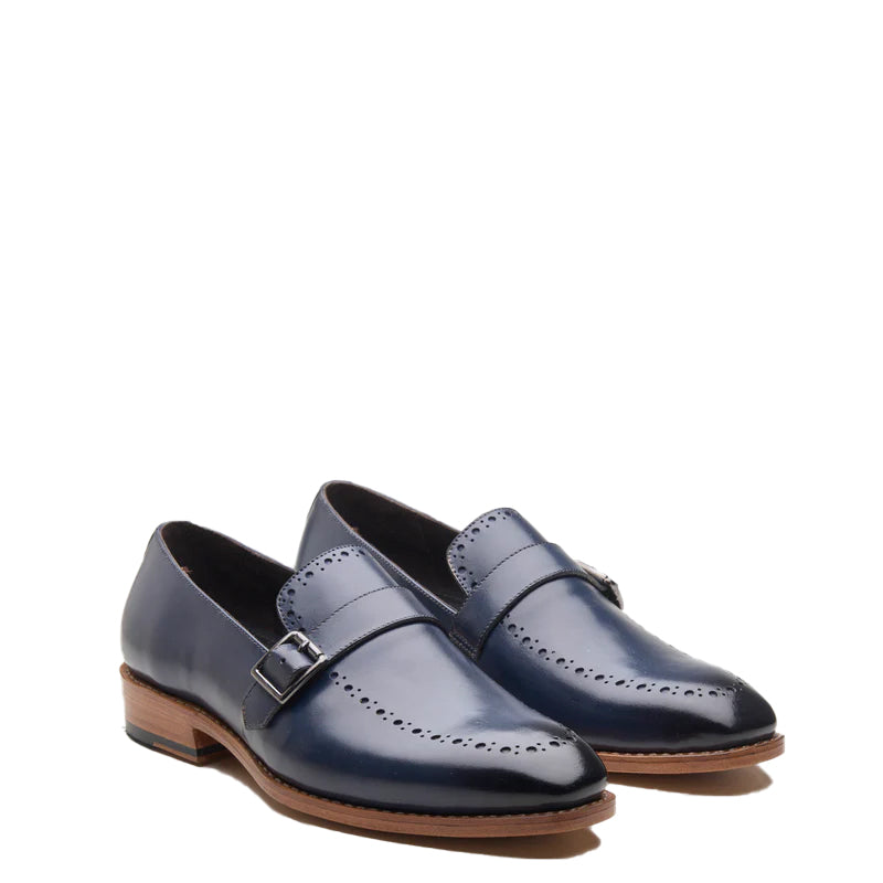 HandCrafted Leather Buckled Loafers For Men