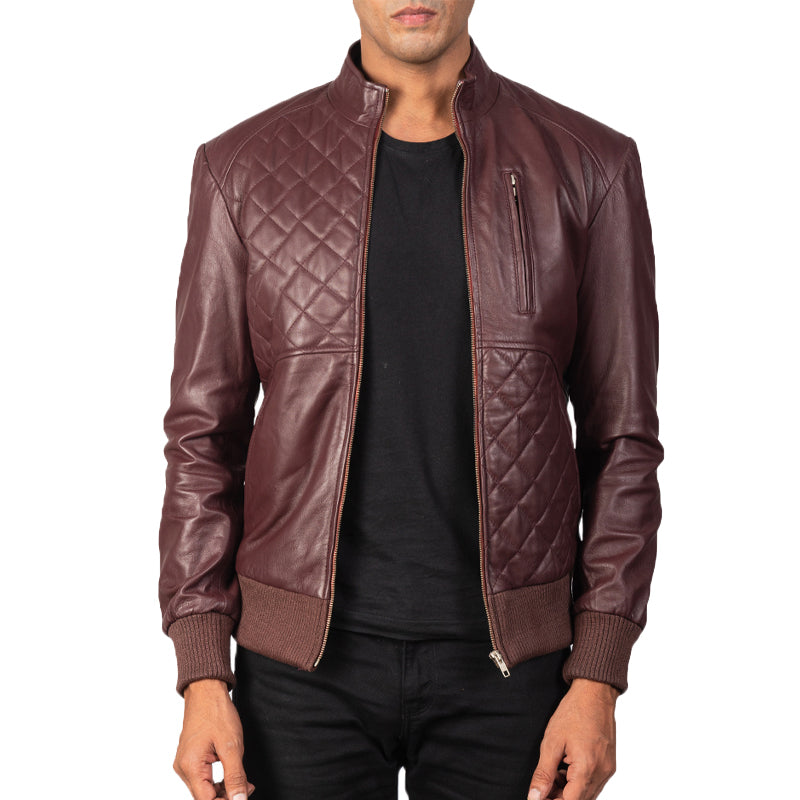 Moda Leather Bomber Jacket For Men