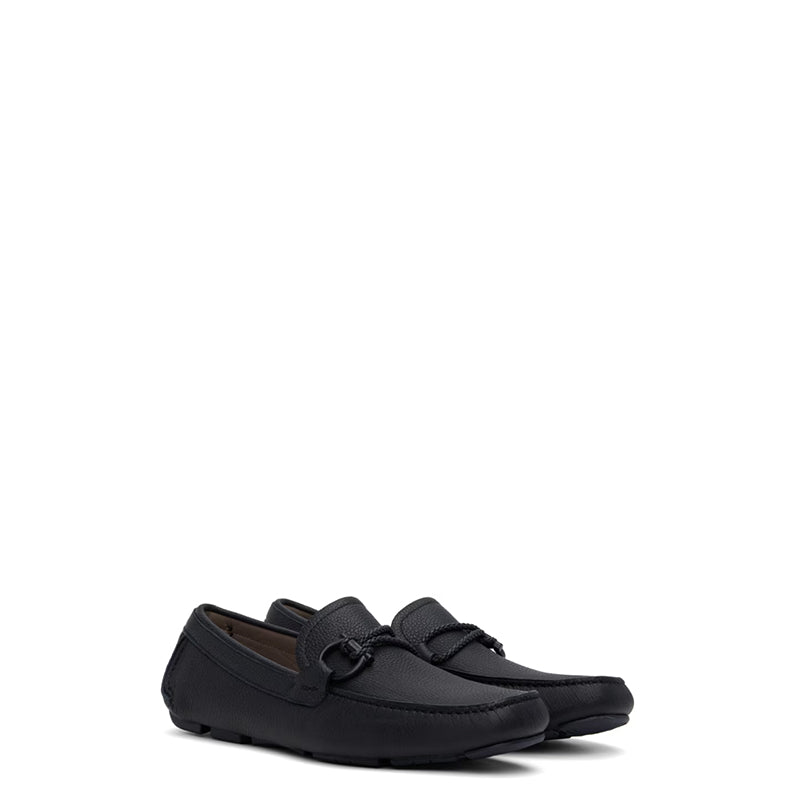 Black Driver leather loafer