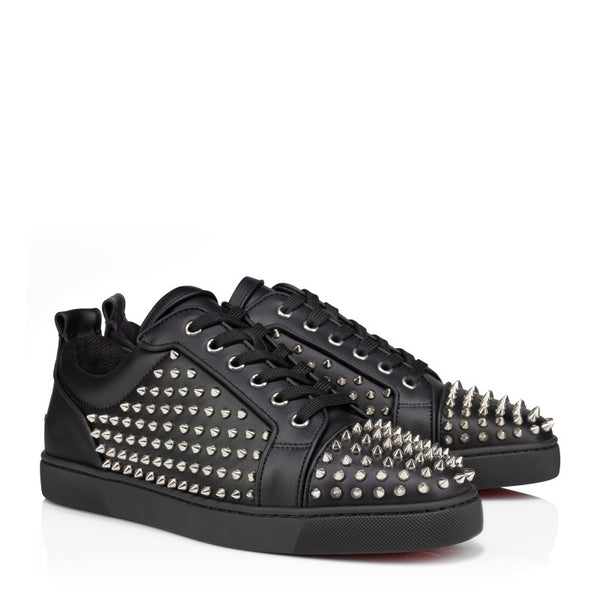 Men Casual Leather Lace Up Sneaker - Black